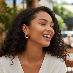 Chic Gold-Tone Hoop Earrings